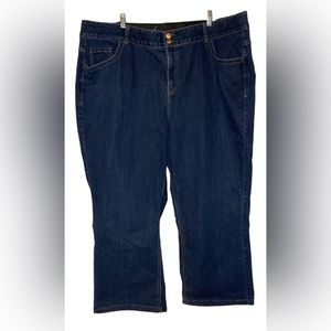 LANE BRYANT||Tummy Control Technology, Straight Leg, Dark Wash Denim Jeans